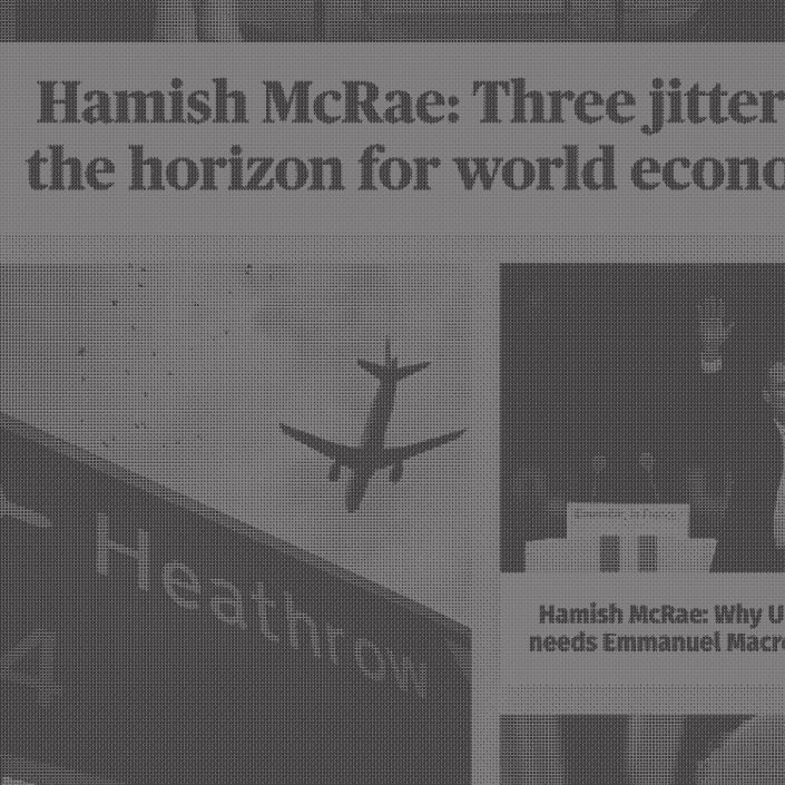 Hamish McRae articles for the Evening Standard